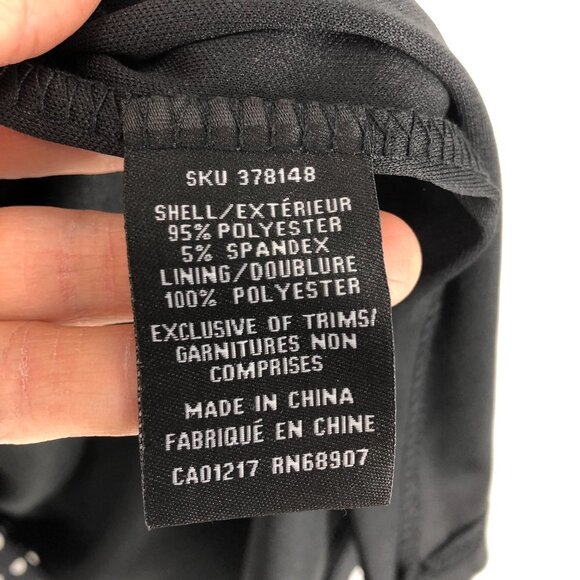 Le Chateau  Black white Polka Dot short sleeve ruched NWT Dress Size XXL - Picture 12 of 16